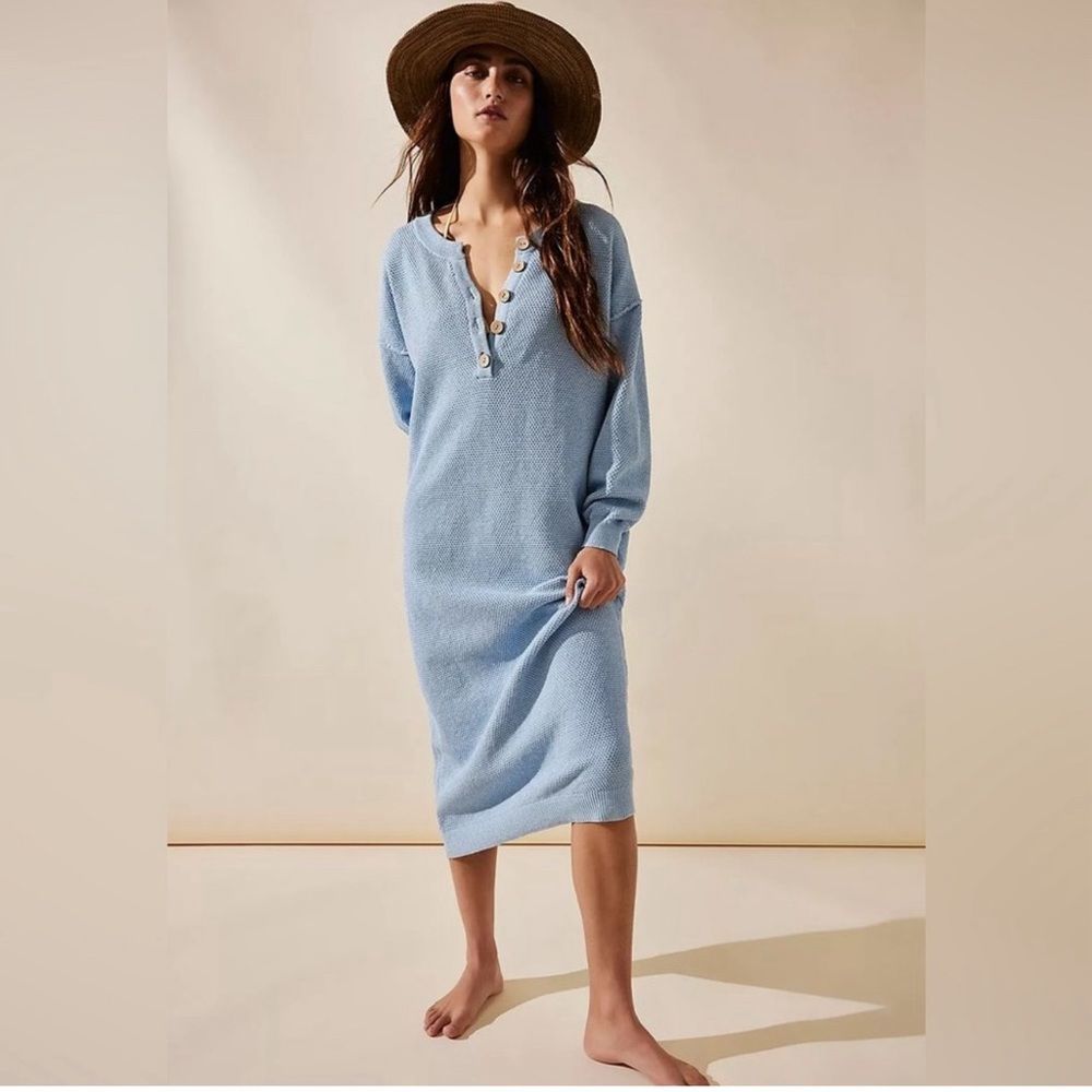 Free People Hailee Sweater Midi Blue Size XS